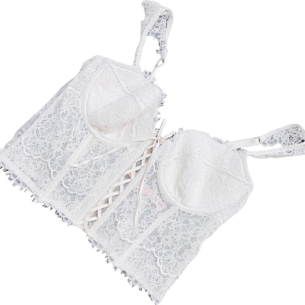 Victoria’s Secret White Bustier Top